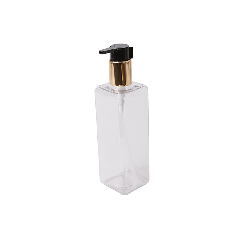 100ml方形聚酯瓶，带家用型乳液泵HY-M08
