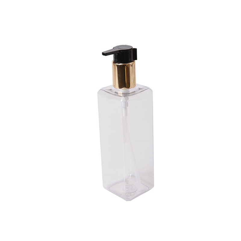 100ml方形聚酯瓶，带家用型乳液泵HY-M08